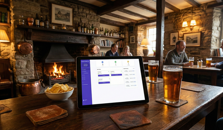 Visualising the interface: The Marazion Snooker Hall dashboard in its local environment.